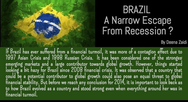BRAZIL’s Escape From Recession